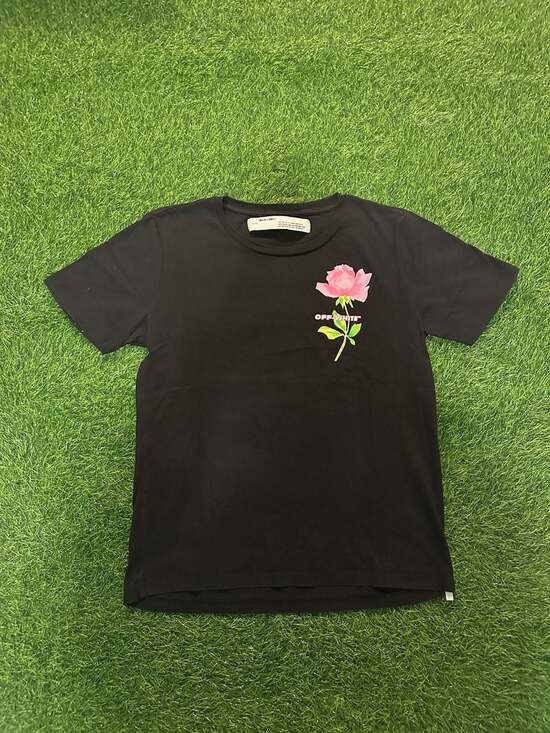 Off-White Tops - Off-White Rose Print Short Sleeve T-Shirt